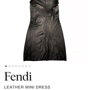 Fendi Leather Mini Dress